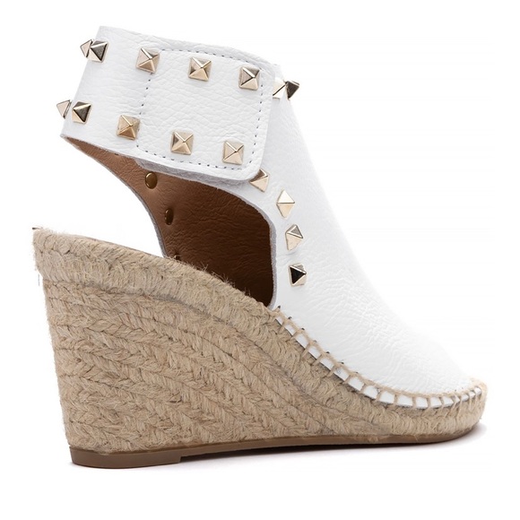 275 Central white espadrille wedge with Rockstuds - Picture 3 of 11